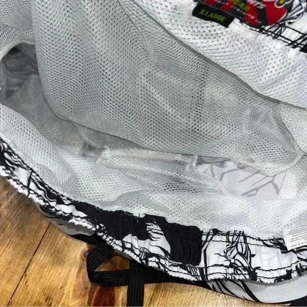FreshPrints Anime Swim Trunks w front pockets & 1 back pocket, drawstring waist